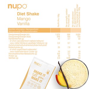 Nupo Diet Shake Mango Vanilla 12 portioner