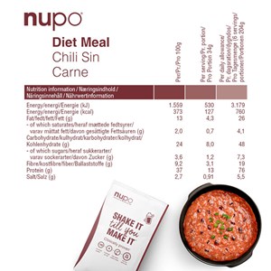 Nupo Diet Meal Chili Sin Carne 10 portioner