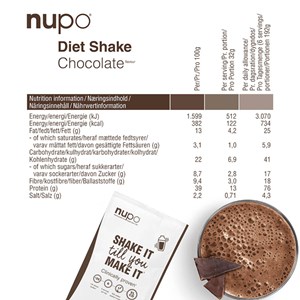 Nupo Diet Shake Value Pack Chocolate 30 port.