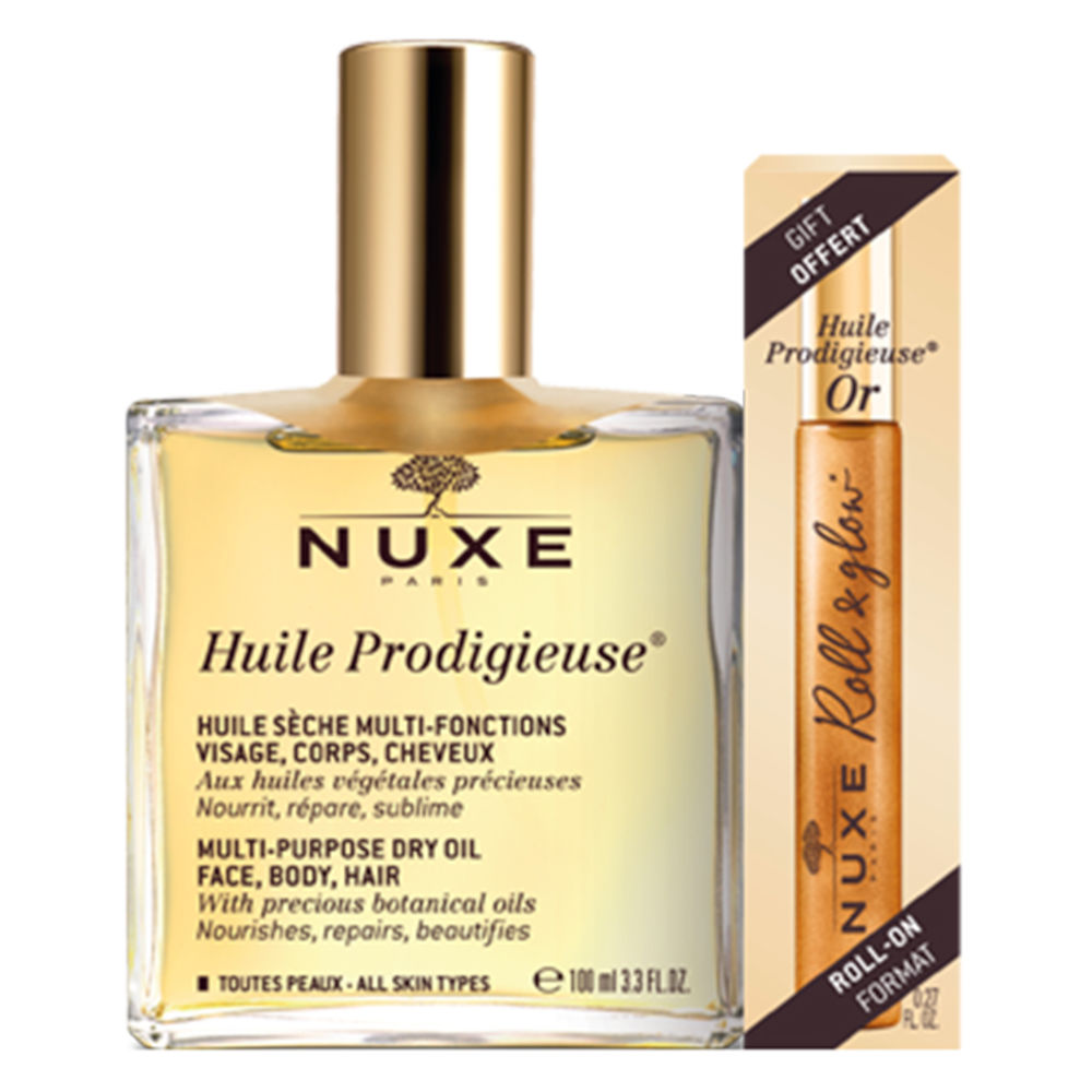 NUXE Huile Prodigieuse Ltd with Roll-on Shimmer Oil 100 ml + 8 ml