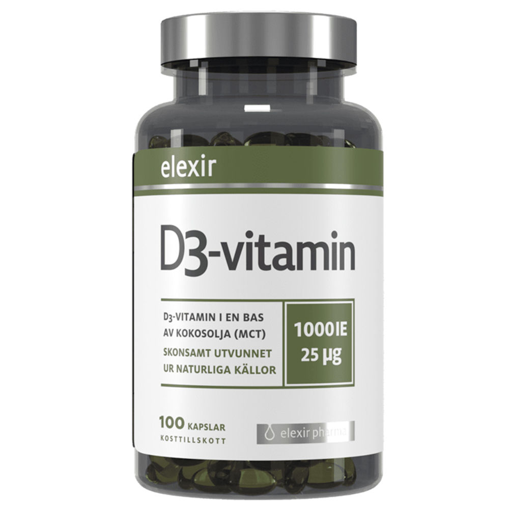 ElexirD3 Vitamin 1000 IE 100 kapslar