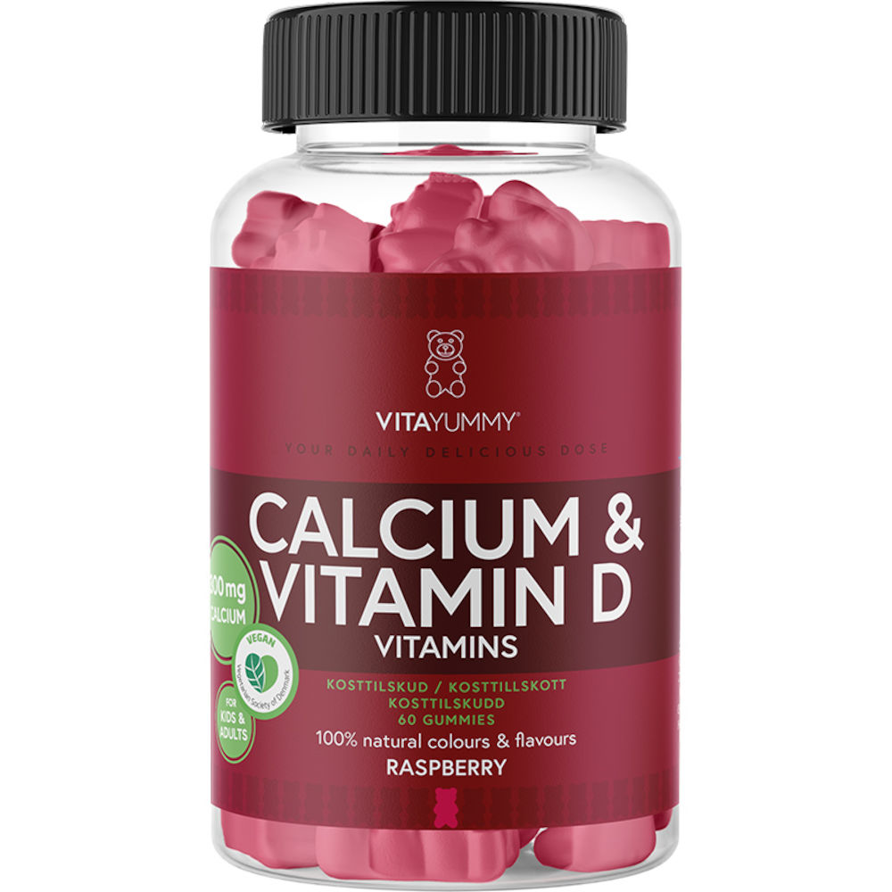 VitaYummy Calcium & Vitamin D Raspberry, 60st