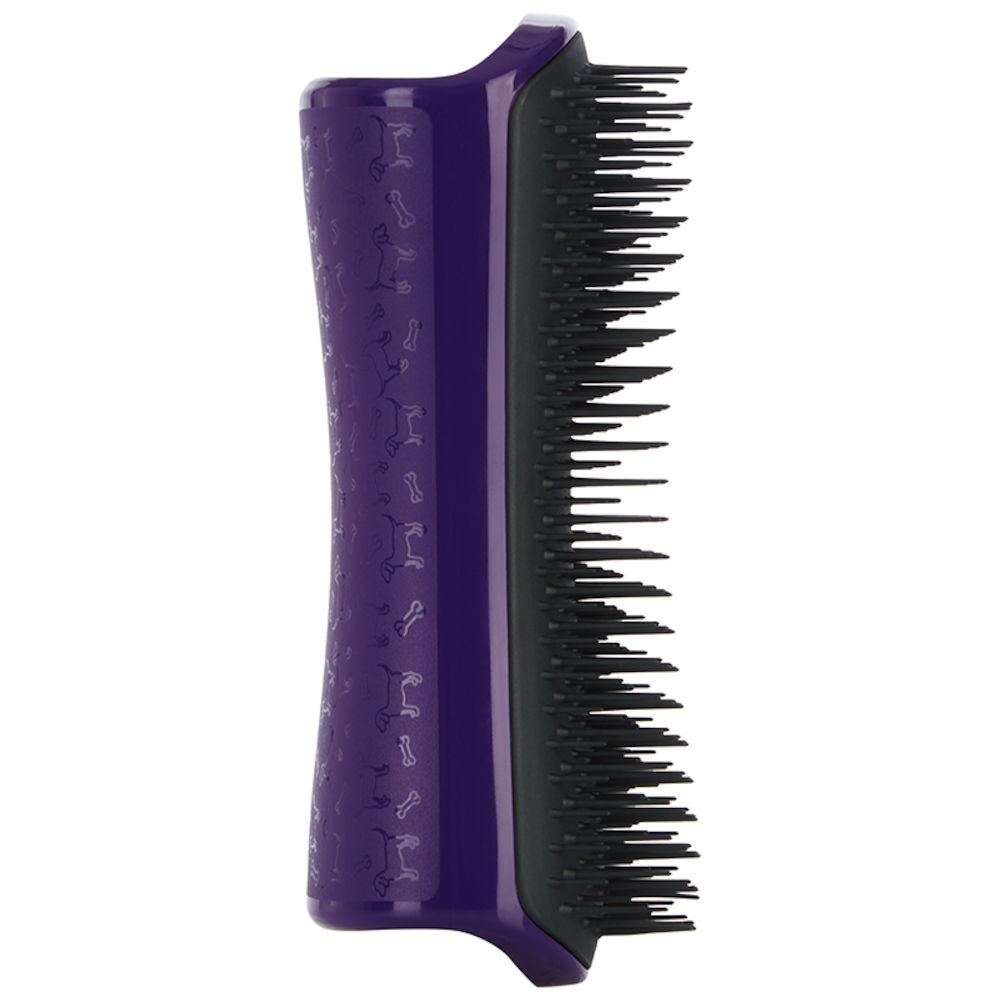 Pet Teezer De-Shedding & Dog Grooming Brush Purple & Grey