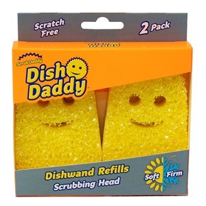 Scrub Daddy Dish Wand Replacement Head Refill Yellow