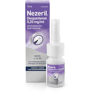 Nezeril Dexpantenol Nässpray, lösning 0,25mg/ml, 7,5ml