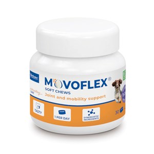 Virbac Movoflex M kompletteringsfoder för hundens rörelseapparat 30 tuggbitar