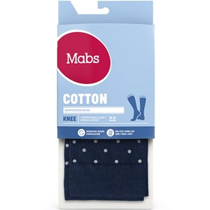 Mabs Cotton Knee Navy Dotted S