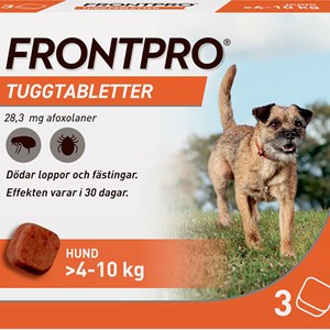 FRONTPRO 28,3 mg tuggtabletter för hund >4-10 kg 3 st