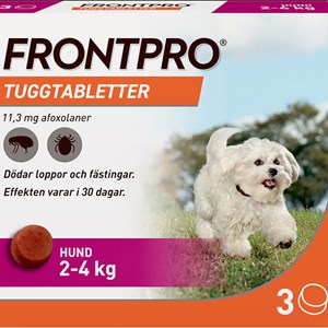 FRONTPRO 11,3 mg tuggtabletter för hund 2-4 kg 3 st