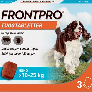 FRONTPRO 68 mg tuggtabletter för hund >10-25 kg 3 st