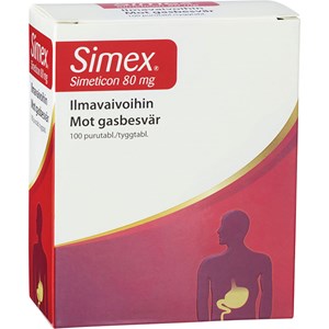 Simex Tuggtablett Simetikon 80 mg 100 st