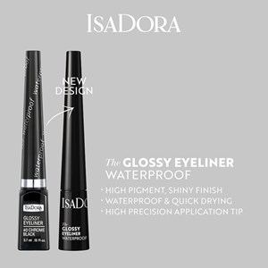 IsaDora Glossy Eyeliner Waterproof 2,5 ml 40 Chrome Black 