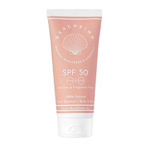 Beachkind Natural Sunscreen Sensitive Fragrance Free SPF50 100 ml