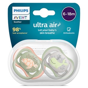 Philips Avent Ultra Air napp 6-18 månader Ljusblå/grön/grå 4-pack