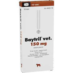 Baytril® vet. Tablett 150mg Blister, 10tabletter