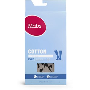 Mabs Cotton Knee Grey Leopard S
