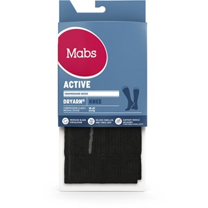 Mabs Comp Active Dryarn Knee Black S