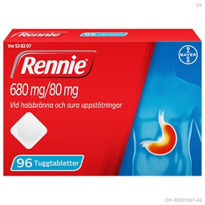 Rennie tuggtablett 680 mg/80 mg 96 st