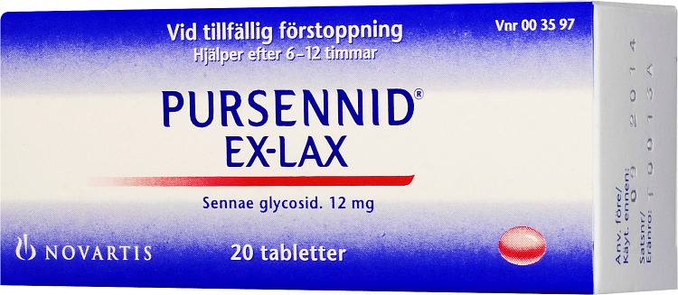 Pursennid® Ex-Lax Dragerad tablett 12mg Blister, 20tabletter