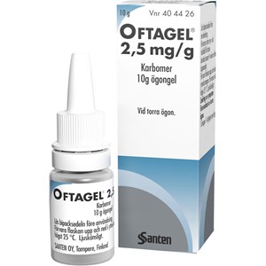 Oftagel ögongel 2,5 mg/g 10 g