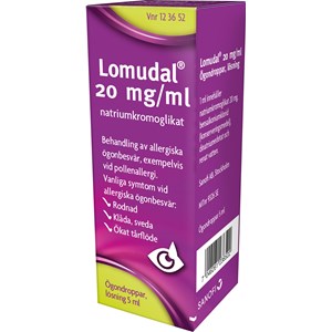 Lomudal ögondroppar 20 mg/ml 5 ml