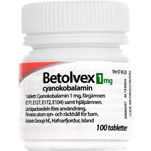 Betolvex filmdragerad tablett 1 mg 100 st