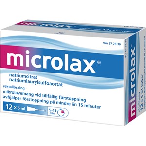 Microlax rektallösning tub 12 x 5 ml