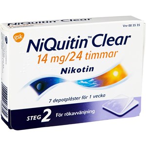 NiQuitin Clear depotplåster 14 mg/24 timmar 7 st