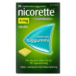 Nicorette medicinskt tuggummi 4 mg 30 st