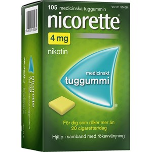 Nicorette medicinskt tuggummi 4 mg 105 st