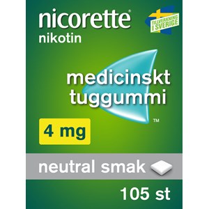 Nicorette medicinskt tuggummi 4 mg 105 st