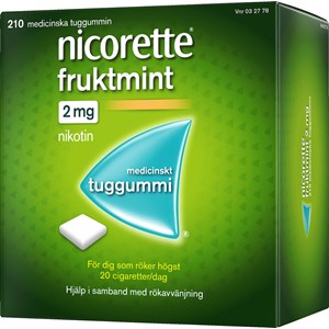 Nicorette Fruktmint medicinskt tuggummi 2 mg 210 st