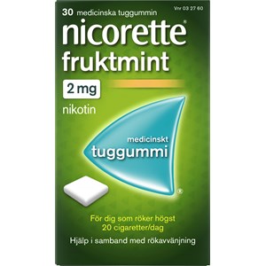 Nicorette Fruktmint medicinskt tuggummi 2 mg 30 st