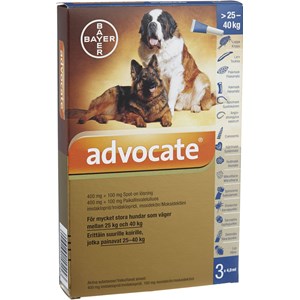 Advocate® för mycket stora hundar Spot-on, lösning 400mg/100mg Dospipett, 3st (4ml)