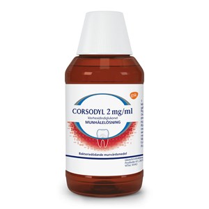 Corsodyl munhålelösning 2 mg/ml 300 ml