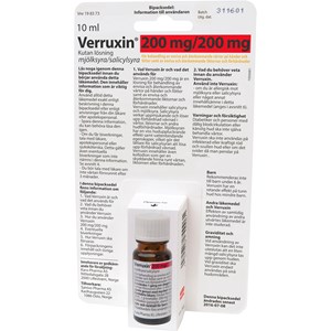 Verruxin kutan lösning 200 mg/200 mg 10 ml