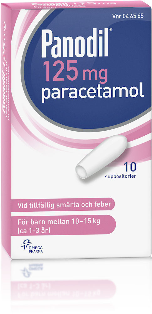 Panodil suppositorium 125 mg 10 st