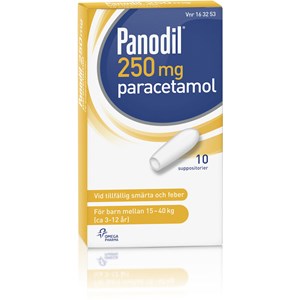 Panodil suppositorium 250 mg 10 st