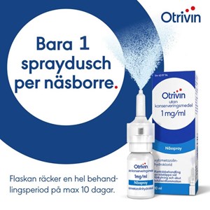 Otrivin nässpray utan konserveringsmedel 1 mg/ml 10 ml