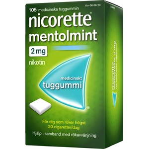 Nicorette Mentolmint medicinskt tuggummi 2 mg 105 st