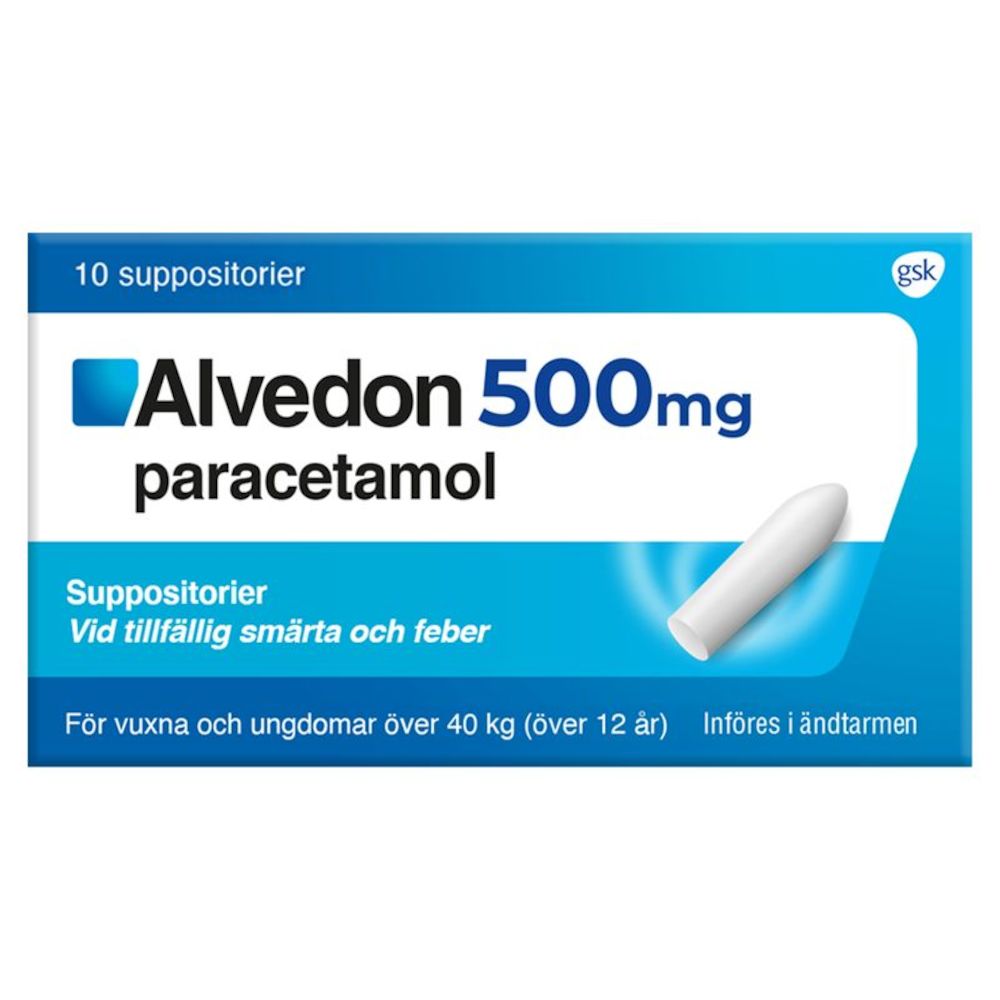 Alvedon suppositorium 500 mg 10 st