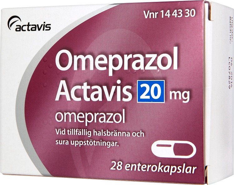 Omeprazol Actavis Enterokapsel, hård 20mg Blister, 28kapslar