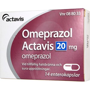 Omeprazol Actavis kapsel 20 mg 14 st