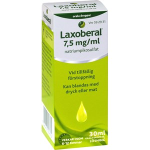 Laxoberal orala droppar 7,5 mg/ml 30 ml