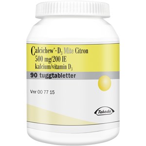 Calcichew-D3 Mite Citron tuggtablett 500 mg/200 IE 90 st