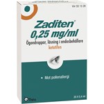 Zaditen ögondroppar i endosbehållare 0,25 mg/ml 20x0,4 ml