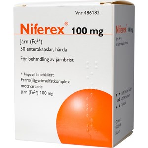 Niferex kapsel 100 mg 50 st