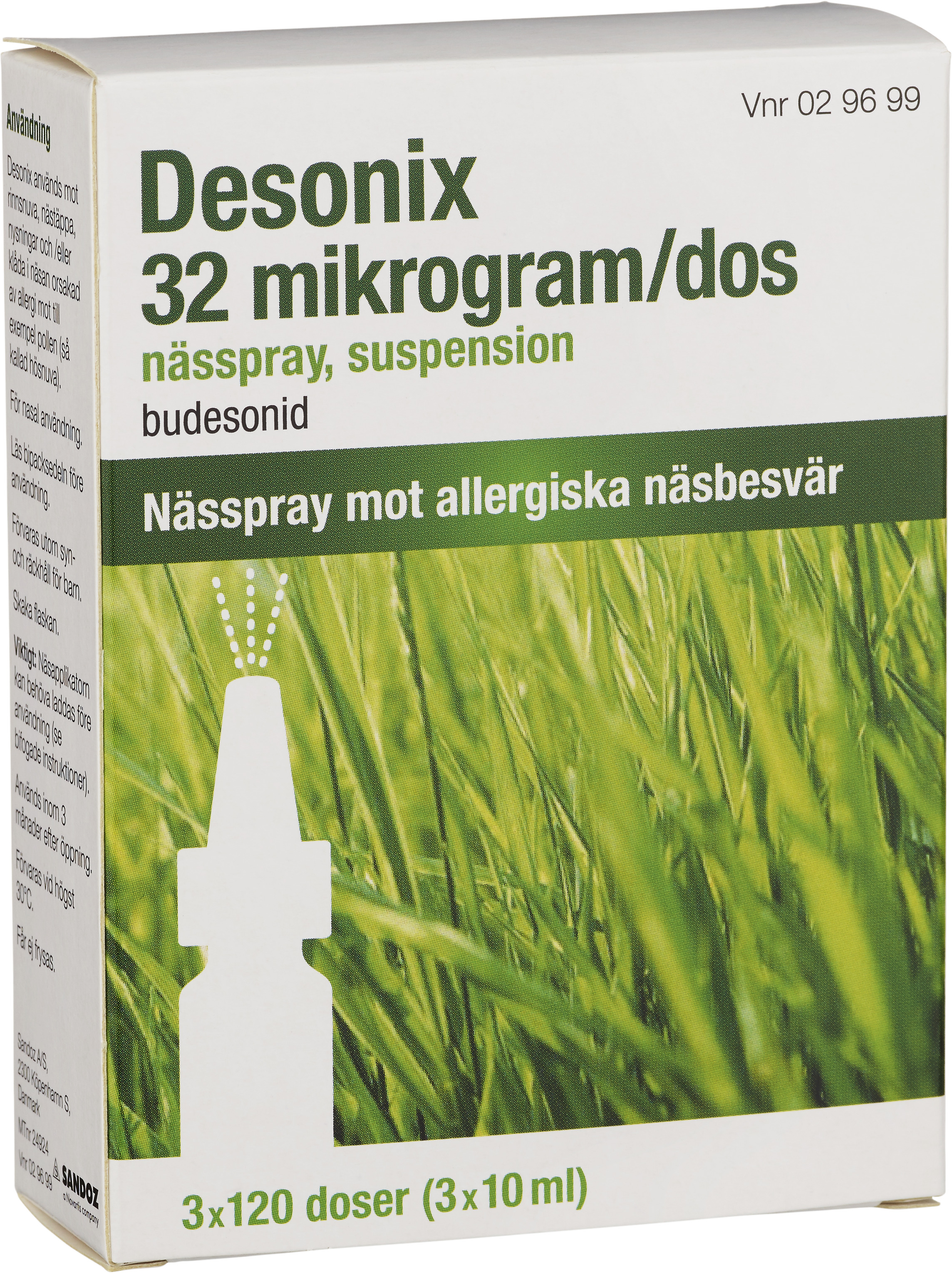 Desonix nässpray 32 µg/dos 3x120 doser