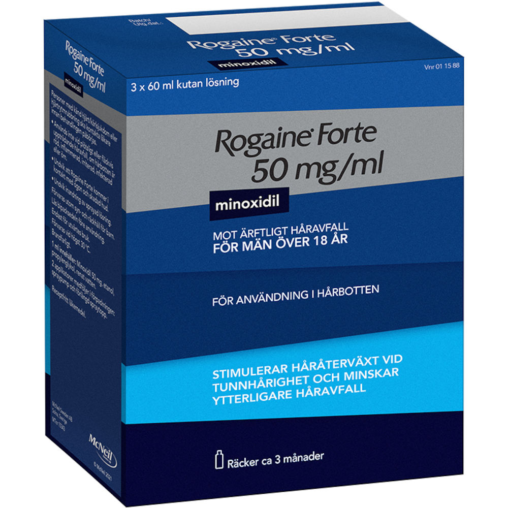 Rogaine Forte lösning 50 mg/ml 3x60 ml