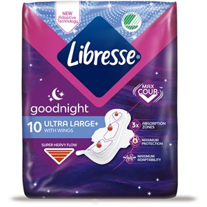 Libresse Ultra Thin Goodnight Wings 10 st